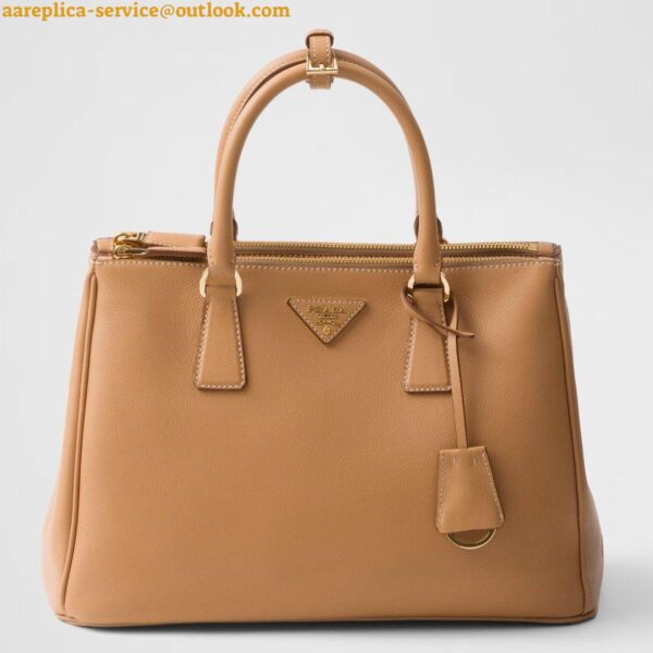 Replica Prada Galleria Large Tote Bag in Brown Calfskin 3