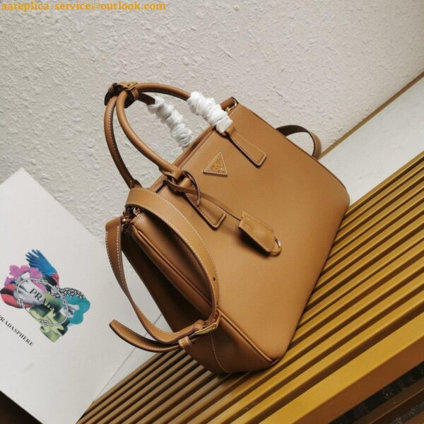 Replica Prada Galleria Large Tote Bag in Brown Calfskin 5