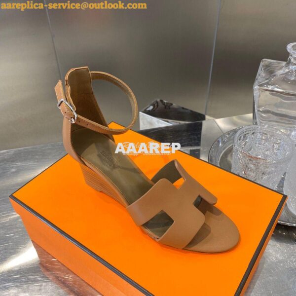 Replica Hermes Legend Sandal H172196 Brown 7