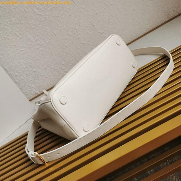 Replica Prada Galleria Large Tote Bag in White Calfskin 5