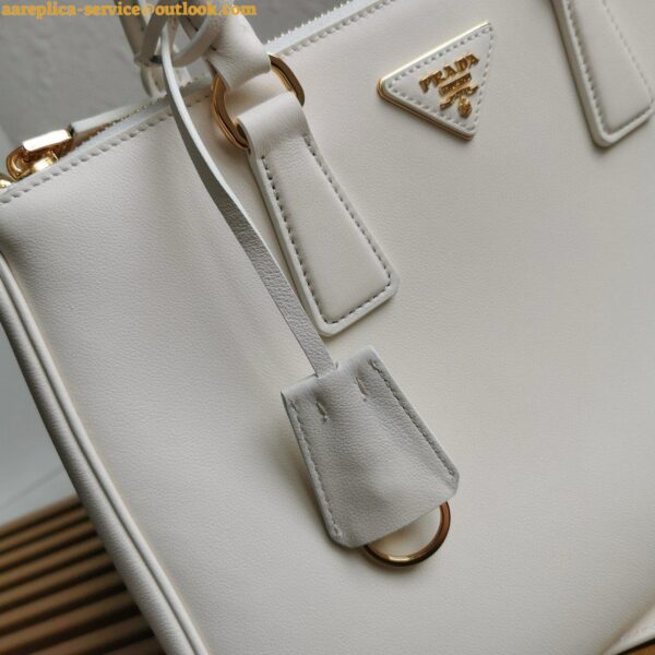 Replica Prada Galleria Large Tote Bag in White Calfskin 8