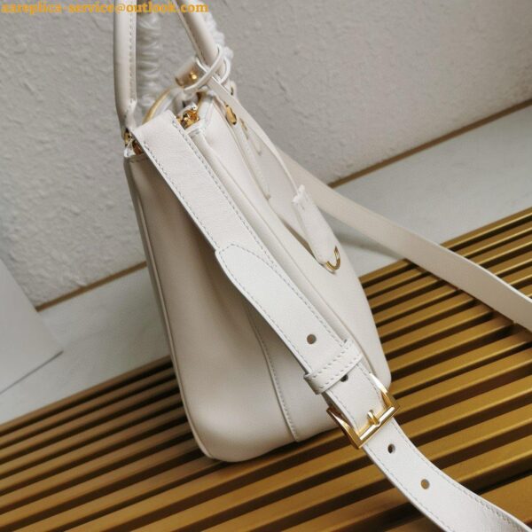 Replica Prada Galleria Large Tote Bag in White Calfskin 9