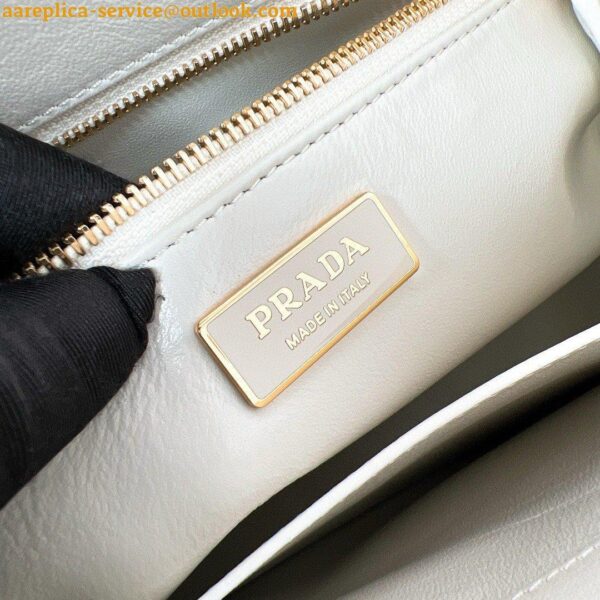 Replica Prada Galleria Large Tote Bag in White Calfskin 10