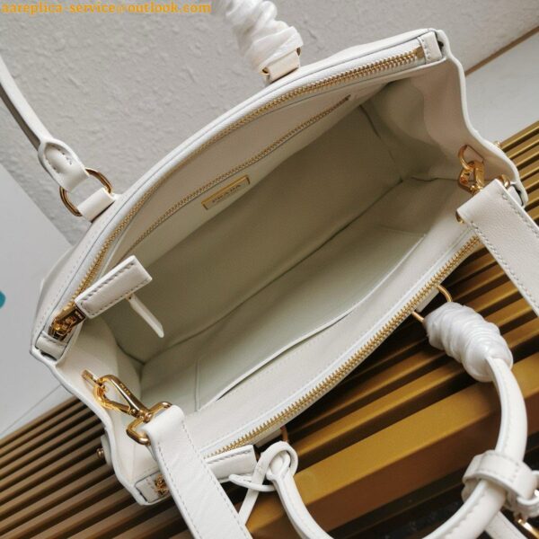 Replica Prada Galleria Large Tote Bag in White Calfskin 12