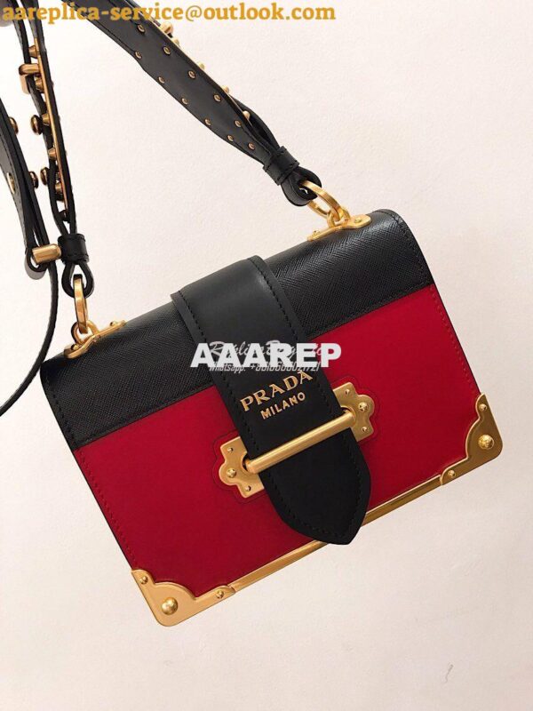 Replica Prada Cahier Leather Bag 1BD045 Red