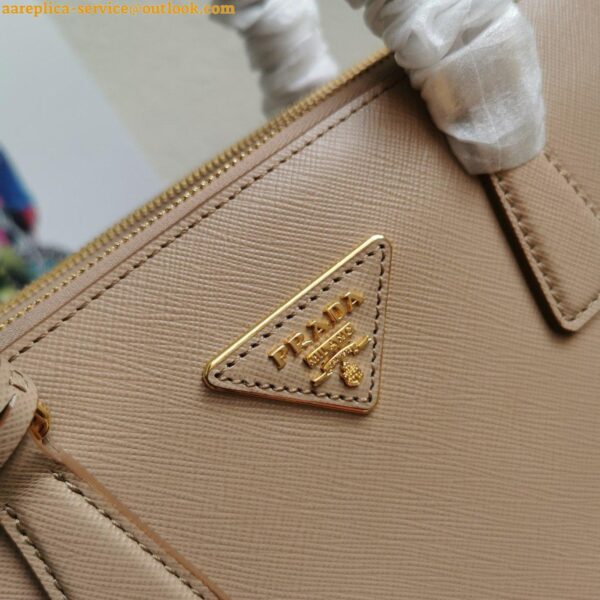 Replica Prada Galleria Medium Bag In Beige Saffiano Leather 6