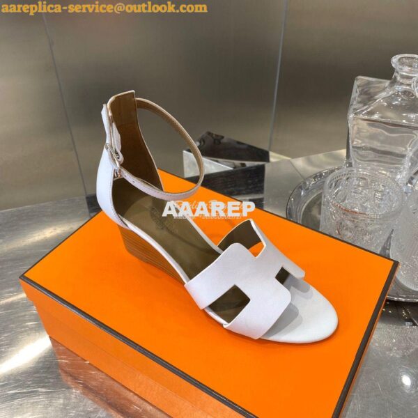 Replica Hermes Legend Sandal H172196 White 7