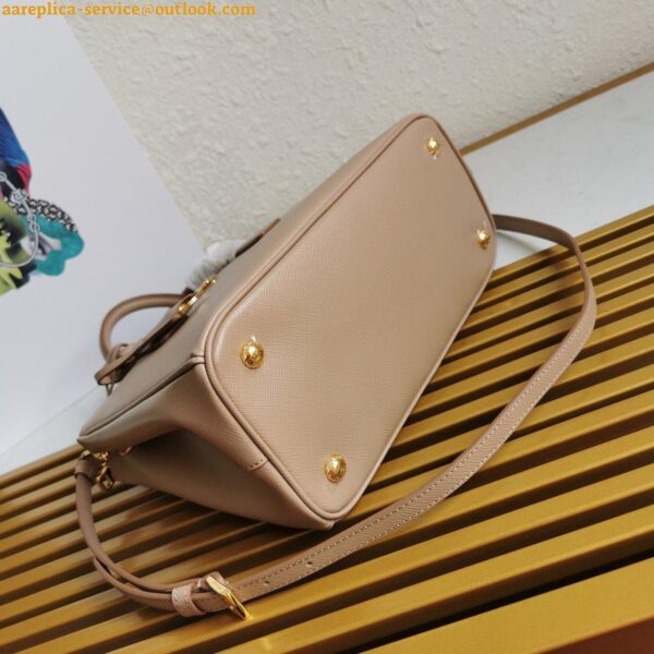 Replica Prada Galleria Medium Bag In Beige Saffiano Leather 8