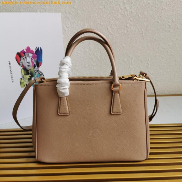 Replica Prada Galleria Medium Bag In Beige Saffiano Leather 10