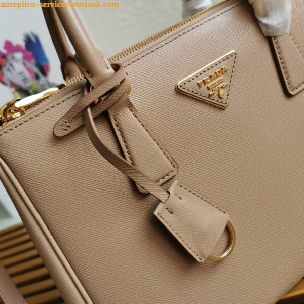 Replica Prada Galleria Medium Bag In Beige Saffiano Leather 12