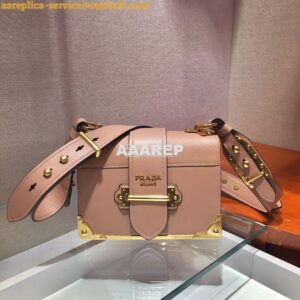 Replica Prada Cahier Leather Bag 1BD045 Tone Pink