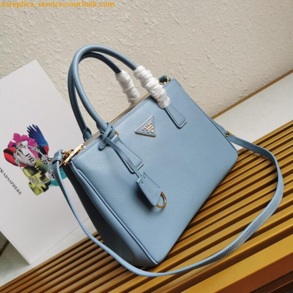 Replica Prada Galleria Medium Bag In Celeste Saffiano Leather 4