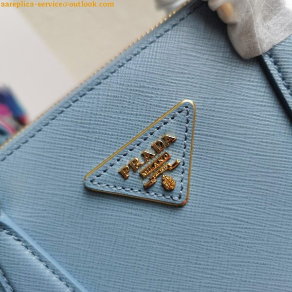 Replica Prada Galleria Medium Bag In Celeste Saffiano Leather 7