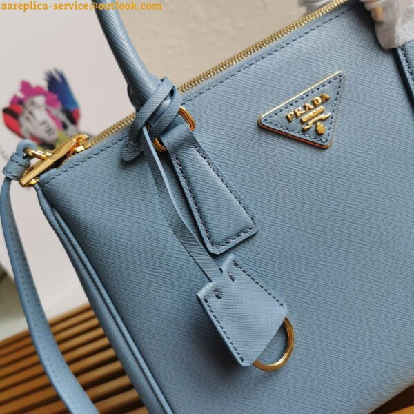 Replica Prada Galleria Medium Bag In Celeste Saffiano Leather 6