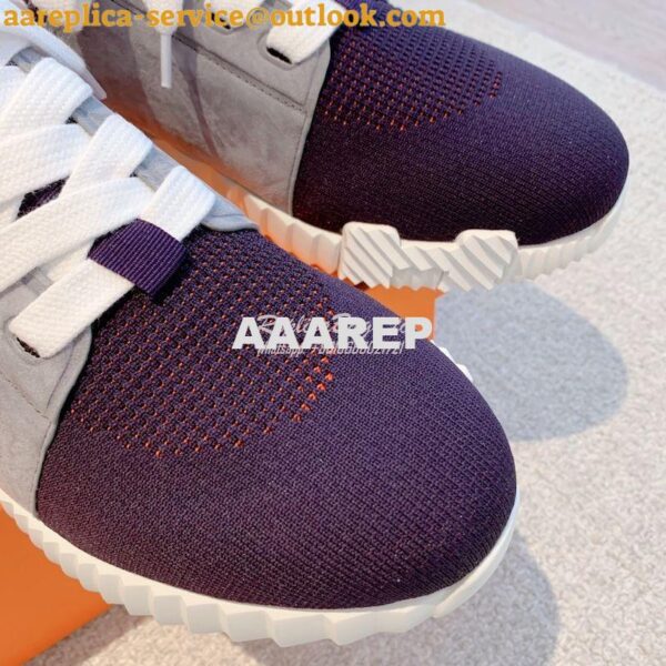 Replica Hermes Men Female Depart Sneaker Knit And Calfskin H212918Z i 7