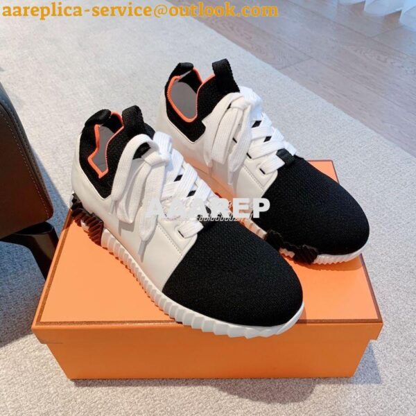 Replica Hermes Men Female Depart Sneaker Knit And Calfskin H212918Z i 19