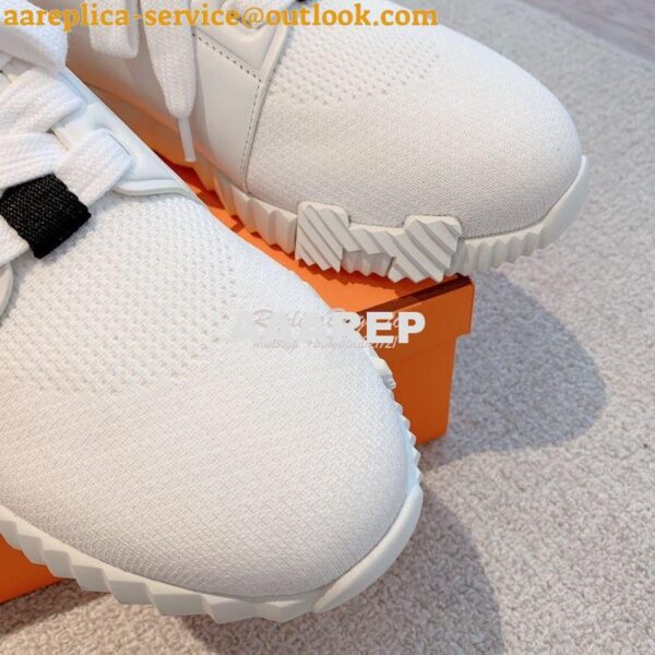 Replica Hermes Men Female Depart Sneaker Knit And Calfskin H212918Z ii 9