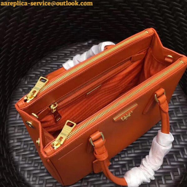 Replica Prada Galleria Medium Bag In Orange Saffiano Leather 2