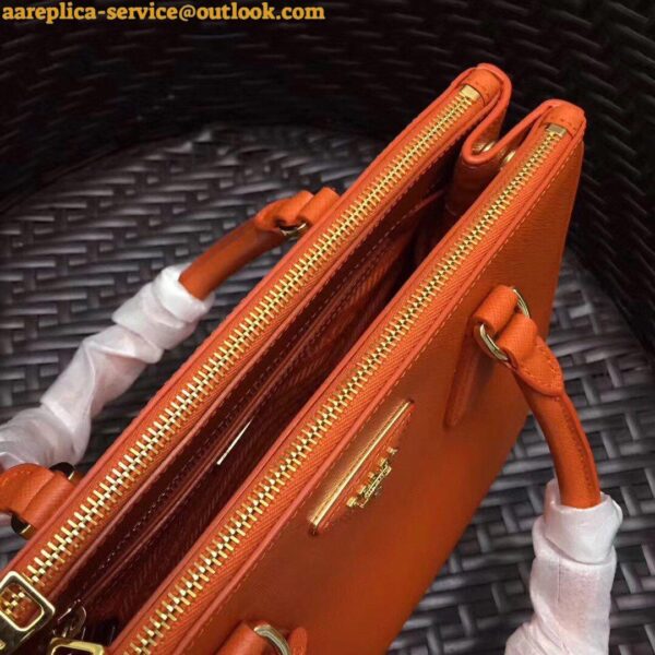 Replica Prada Galleria Medium Bag In Orange Saffiano Leather 5