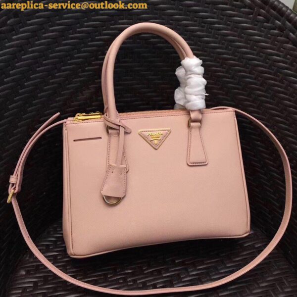 Replica Prada Galleria Medium Bag In Pink Saffiano Leather 3