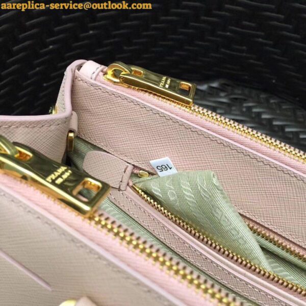 Replica Prada Galleria Medium Bag In Pink Saffiano Leather 10