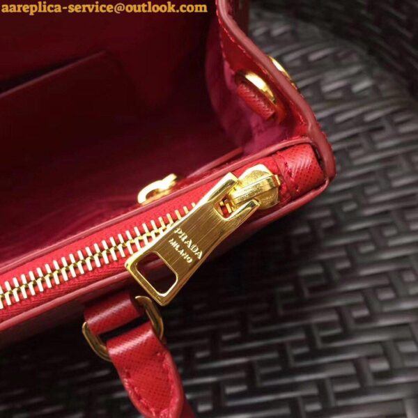 Replica Prada Galleria Medium Bag In Red Saffiano Leather 8