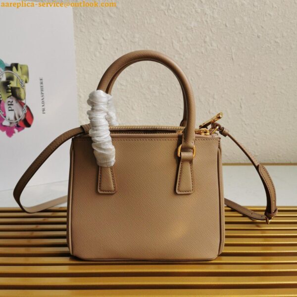 Replica Prada Galleria Mini Bag In Beige Saffiano Leather 5