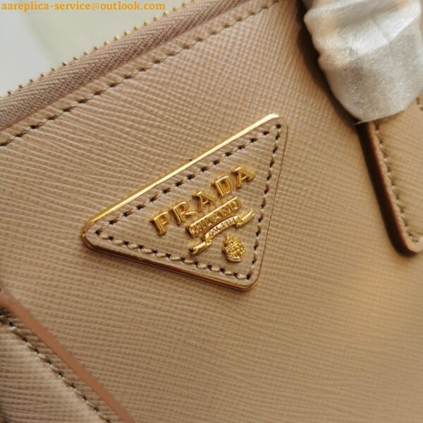 Replica Prada Galleria Mini Bag In Beige Saffiano Leather 10