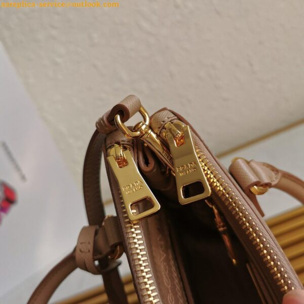 Replica Prada Galleria Mini Bag In Beige Saffiano Leather 10