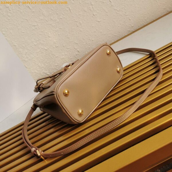 Replica Prada Galleria Mini Bag In Beige Saffiano Leather 11