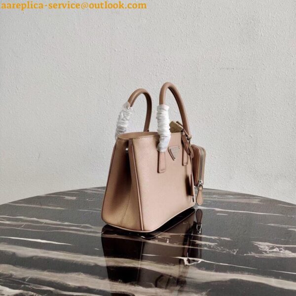 Replica Prada Galleria Mini Bag In Beige Saffiano Leather 15