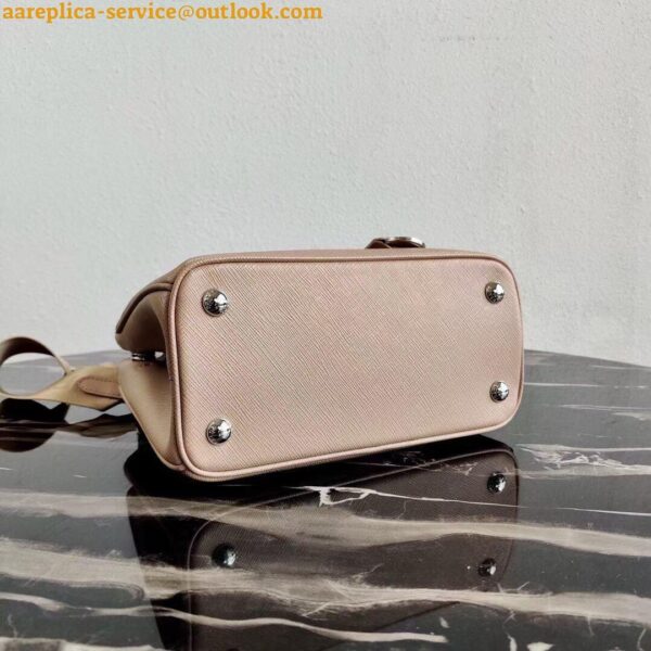 Replica Prada Galleria Mini Bag In Beige Saffiano Leather 16