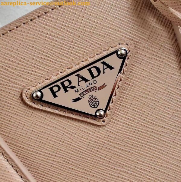 Replica Prada Galleria Mini Bag In Beige Saffiano Leather 17