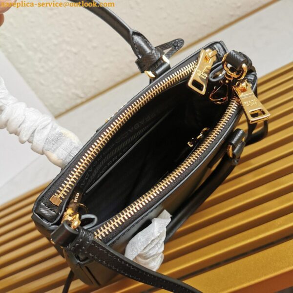 Replica Prada Galleria Mini Bag In Black Saffiano Leather 9