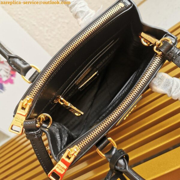 Replica Prada Galleria Mini Bag In Black Saffiano Leather 11