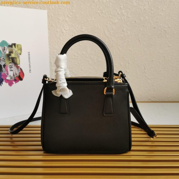 Replica Prada Galleria Mini Bag In Black Saffiano Leather 13