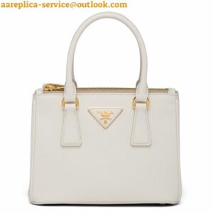 Replica Prada Galleria Mini Bag In White Saffiano Leather 2