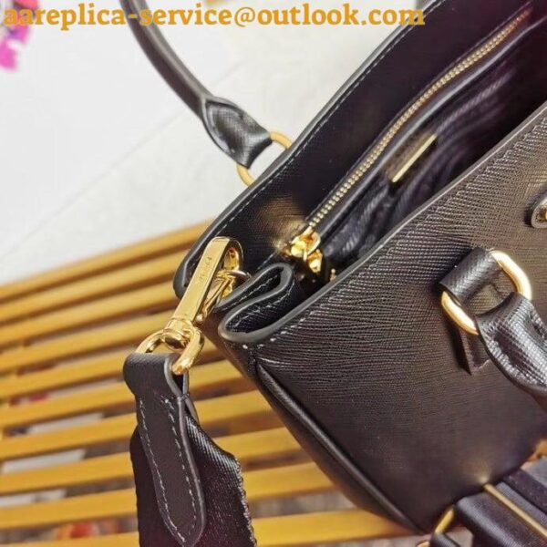 Replica Prada Galleria Mini Bag In Black Saffiano Leather 17