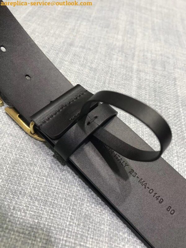 Replica Dior 30 Montaigne 35MM Belt In Black Smooth Calfskin 5