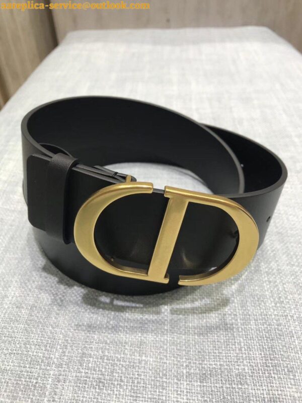 Replica Dior 30 Montaigne 35MM Belt In Black Smooth Calfskin 6