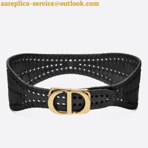 Replica Dior 30 Montaigne 40MM Belt In Black Calfskin