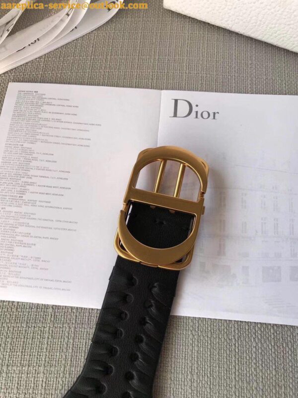 Replica Dior 30 Montaigne 40MM Belt In Black Calfskin 6