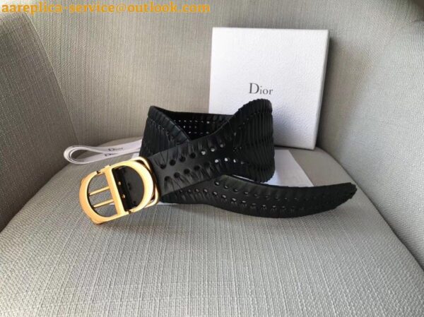 Replica Dior 30 Montaigne 40MM Belt In Black Calfskin 8