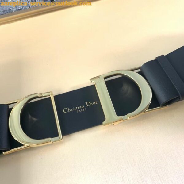 Replica Dior 30 Montaigne 40MM Belt In Black Smooth Calfskin 3