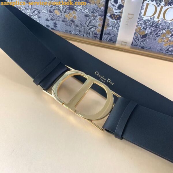 Replica Dior 30 Montaigne 40MM Belt In Black Smooth Calfskin 9