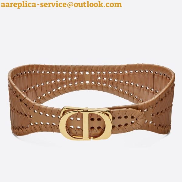 Replica Dior 30 Montaigne 40MM Belt In Camel Calfskin 3