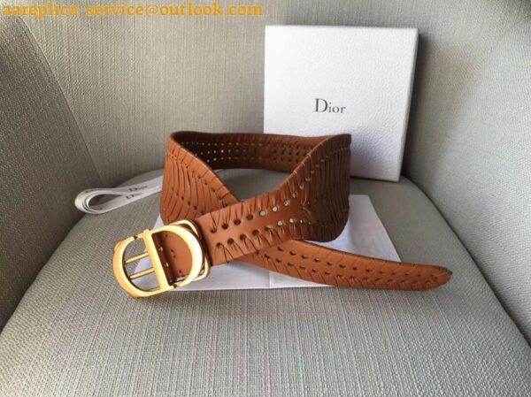 Replica Dior 30 Montaigne 40MM Belt In Camel Calfskin 5