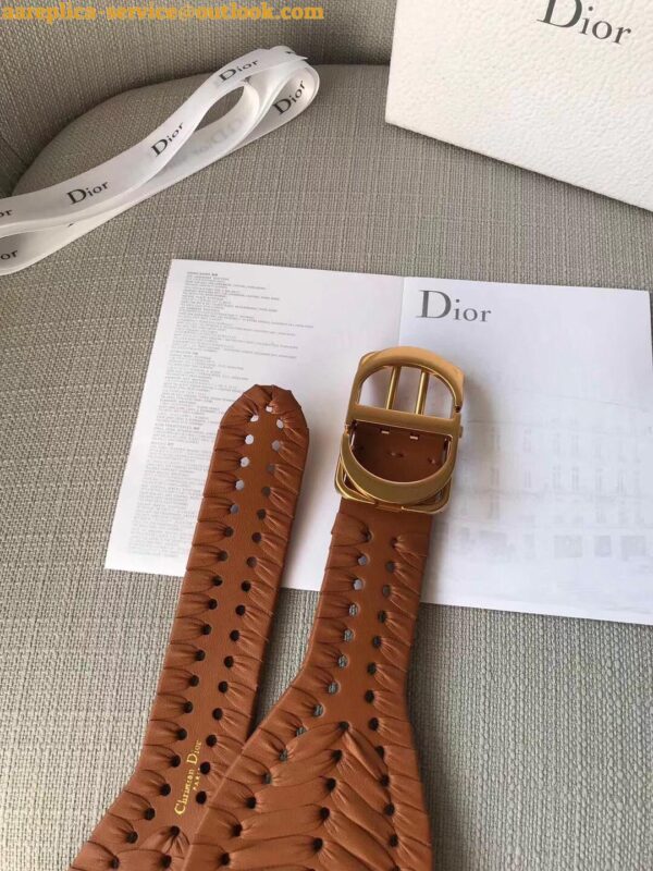 Replica Dior 30 Montaigne 40MM Belt In Camel Calfskin 9