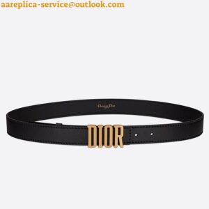 Replica Dior D-Fence 30MM Belt In Black Calfskin 2