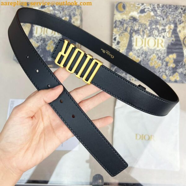 Replica Dior D-Fence 30MM Belt In Black Calfskin 6